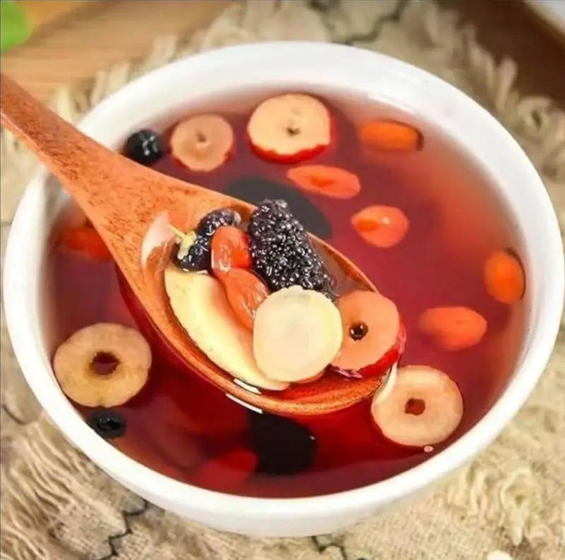 Ginseng Five Treasure Tea Natural Energy Boost Immune Support Herbal Wellness Traditional Organic Blend Tea Daily Vitality