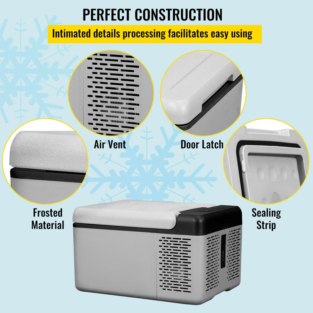 Car Refrigerator Portable Compressor Fridge Freezer Cooler 12V/24V DC 110-240V AC