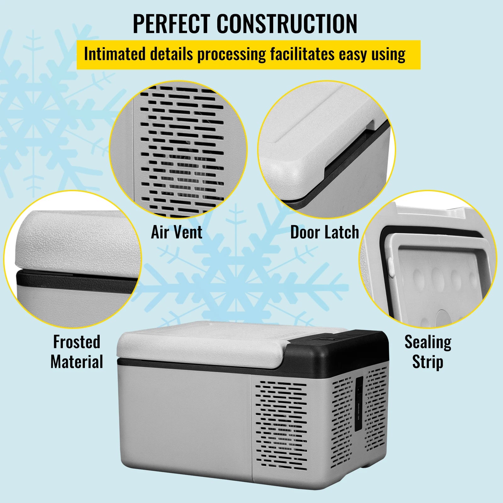 Car Refrigerator Portable Compressor Fridge Freezer Cooler 12V/24V DC 110-240V AC