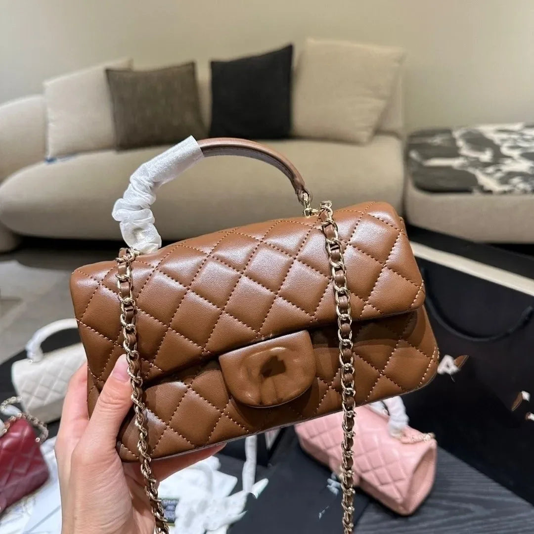 Top Cowhide Flap Luxury Bags With Handle Designer Bag Quilted Wallets