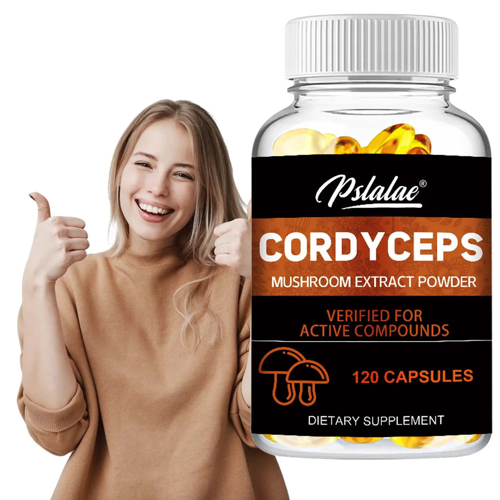 Cordyceps - Mushroom Extract, Provides Energy and Immune Support - 120 Capsules