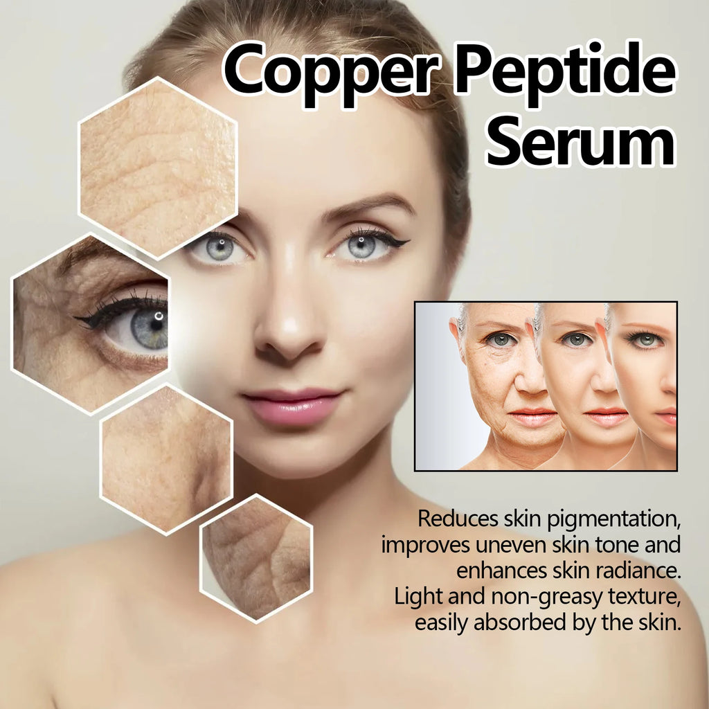 Copper Peptide Facial Serum Moisturizing Firming Face Skin Increase Elasticity Anti Wrinkle Lines